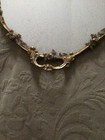 Vintage Matson Ormolu Gold Mirror Glass Vanity Tray Gold Roses Handles 16   