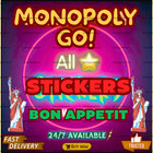  all Stickers  For Monopoly Go Stickers Go 1-6 Stars   cheapest Prices    super Fast