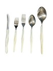 Cutco Pearl White 1759 Table Knife Soup Spoon  Spoon  Fork  Salad Fork 5 Pcs 