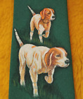 1940s 1950s Vintage Handpainted Mens Tie  ralston Purina  advertising Dogs   52 