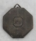 Antique Victorian Era Sterling Silver Double Photo Locket Pendant 