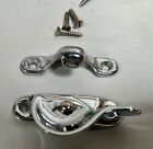 Lot Of  6  Unused Vintage Polished Chrome Solid Brass Window Sash Lock  a20 