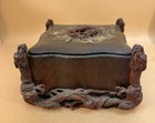 Japanese Meiji Museum Boxwood   Shibayama Inlaid Box  Signed