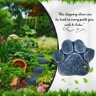 Yaocom 3 Pieces Dog Paw Garden Stepping Stones 12 X 10 5 Inches  Gray