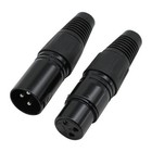 40pc Xlr Dmx 3 Pin Male Female Mic Adapter Snake Plug Audio Microphone Connector