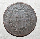 1851 Chile 1 Centavo Coin