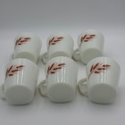 6 Vintage Fire-king Milk Glass Mugs Wheat Pattern D-handle Anchor Hocking White