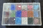 Lot Of Austrian Crystal Beads 8mm Assorted Colors In Container  qty 750 pieces 