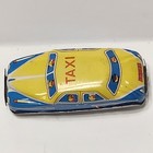 Original Vintage Nomura Tin Toy Yellow Cab Taxi Japan Friction Car 