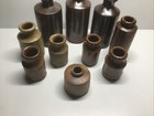 Antique Lot Of 10 Stoneware Inkwells 