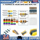 600pcs 30 Values 1 4w Metal Film Resistors Resistance Assortment Kit Set 1  Usa