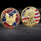 2018   Gold Plated Colorized American Eagle    1 Dollar   Commemorative Edition