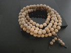 Fragrant  White Wood Yoga Meditation Prayer Beads Mala Necklace 32  With Box 
