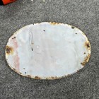 Antique El Iris Havana Cuba Fire Insurance Mark Porcelain Enamel Metal Sign