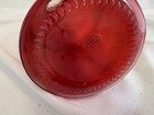 Unmarked Red Glass Bottle Vase Translucent Modern Decorative Home Decor