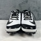 Nike Alpha Huarache Elite 4 Low Mcs Cleats White Black Men   s Size 15 Fd6255-108