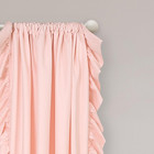 Reyna Ruffle Window Curtain Panel Set  Pair  54  W X 84  L  Pink - Flowy Curtain