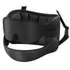 Travel Pillow For Airplane With Chin Strap - Stable Head Support  Black Comfort
