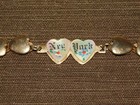 Vintage Souvenir New York Metal Heart Bracelet