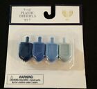 4-count Plastic Hanukkah Dreidels - 4 Shades Of Blue - New - Jewish Toys