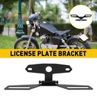 Adjustable Motorcycle License Plate Mount Holder Bracket Foldable Universal Us