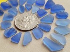 Genuine Beach Sea Glass Surf Tumbled Cornflower Light Blue Small Tiny Frosted V3