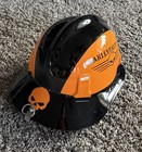 Msa Cairns Fire Helmet Harley-davidson Custom Black Orange Firefighter Helmet