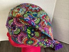 Men women Surgical Scrub Cap Lined Reversible  100  Cotton Fabric W mask