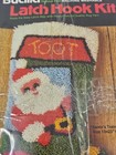 Vtg Bucilla Santa s Train Latch Hook Christmas Stocking Kit 13  X 23  Retro New