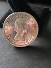 1958 Canada Silver Dollar Coin Uncirculated Totem Pole 