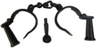 Hand Forged Pirate Handcuffs Iron Jailor Dungeon Shackles With Key