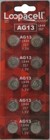 Lr44 Battery  10 Piece  Lr44 357 A76 L1154 Ag13 357 Alkaline Loopacell Battery