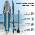 Inflatable Paddle Board  10 6  Ultra Lightweight Sup With Adjustable Paddle     