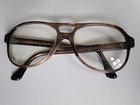 Vintage Titmus Eyeglass Frames Two Tone Aviator 60 s Z87 5-3 4 Glasses W case