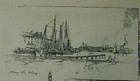 1886 Print  Baltimore  9 Views By Graham - Federal Hill  The Arch  Wharf  Etc 