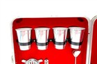 Vintage Portable Travel Bar Set In Hard Shell Case With Cups And Mixing Tools 