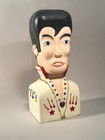Elvis Presley Original Carved And Painted Wood Folk Art Bust sculpture