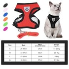 Cat Harness Vest Walking Lead Leash For Puppy Dogs Collar Polyester Adjustable