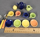 Schilling Children s Tea Set Mini Pot Cups Saucers Kids Fiestaware Like