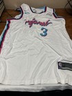 Dwayne Wade Miami Vice Heat Jersey Mens 52 White City Edition Swingman Dri Fit