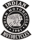 Indian Motorcycle Sew On Iron On Jacket Vest Mc Back Rockers Patch  3 Pc Set 