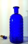 7  Cobalt Blue Quilted Poison Bottle