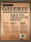 Ilford Galerie Smooth High Gloss Inkjet Photo Paper 23 Sheets 8 5x11 Open Box