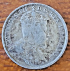 1908 Edward Vii  Canadian Five Cents 5c Coin - Small 8 Variant  Fine Silver  925