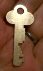 Vintage Old Antique Mosler Lock Safe Deposit Box Smooth Flat Brass Key No Number