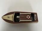 Vintage 1950s Rico Wooden Model Boat Battery Operated 9 5  Works Motor And Light