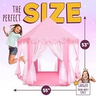 Princess Castle Play Tent For Girls  Led Star Lights  Indoor   Outdoor Playhouse