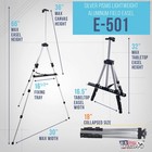 66  Silver Aluminum Adjustable Artist Field Display Easel Tripod Stand  Tabletop