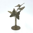 Vintage Brass 8 1 2  4 - Butterflies Sculpture figurine Home Decor  Boho  Mcm