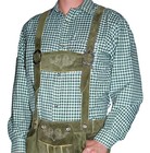 Green White German Men Shirt Oktoberfest M L Xl Lederhosen Trachten Bavarian